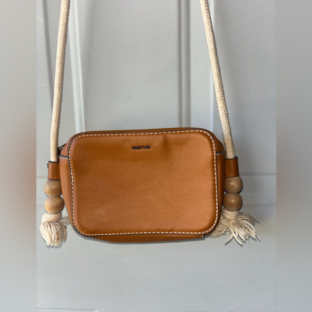Parfois brown rope strap crossbody camera bag
